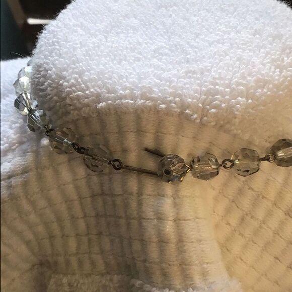 Vintage Crystal Bib Necklace, 16” to 19” Adjustable. - Picture 8 of 8